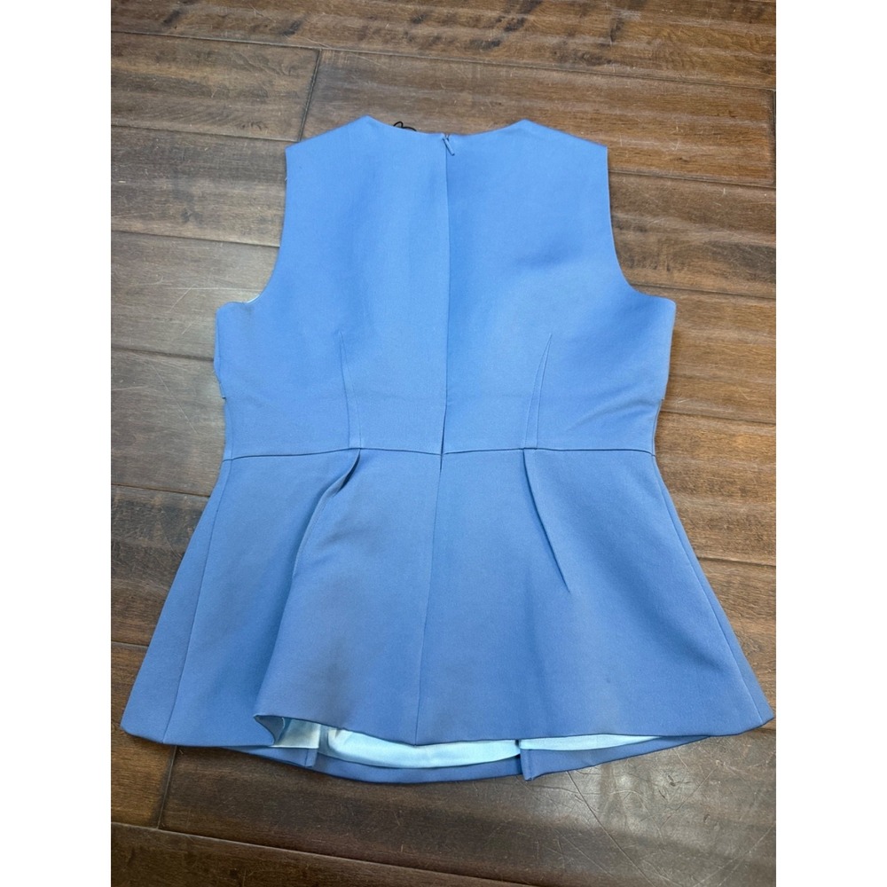 NWT Ted Baker Peplum Top Sleeveless Blouse Work | Light Blue | Size US 6 Ted 2 - Picture 7 of 9